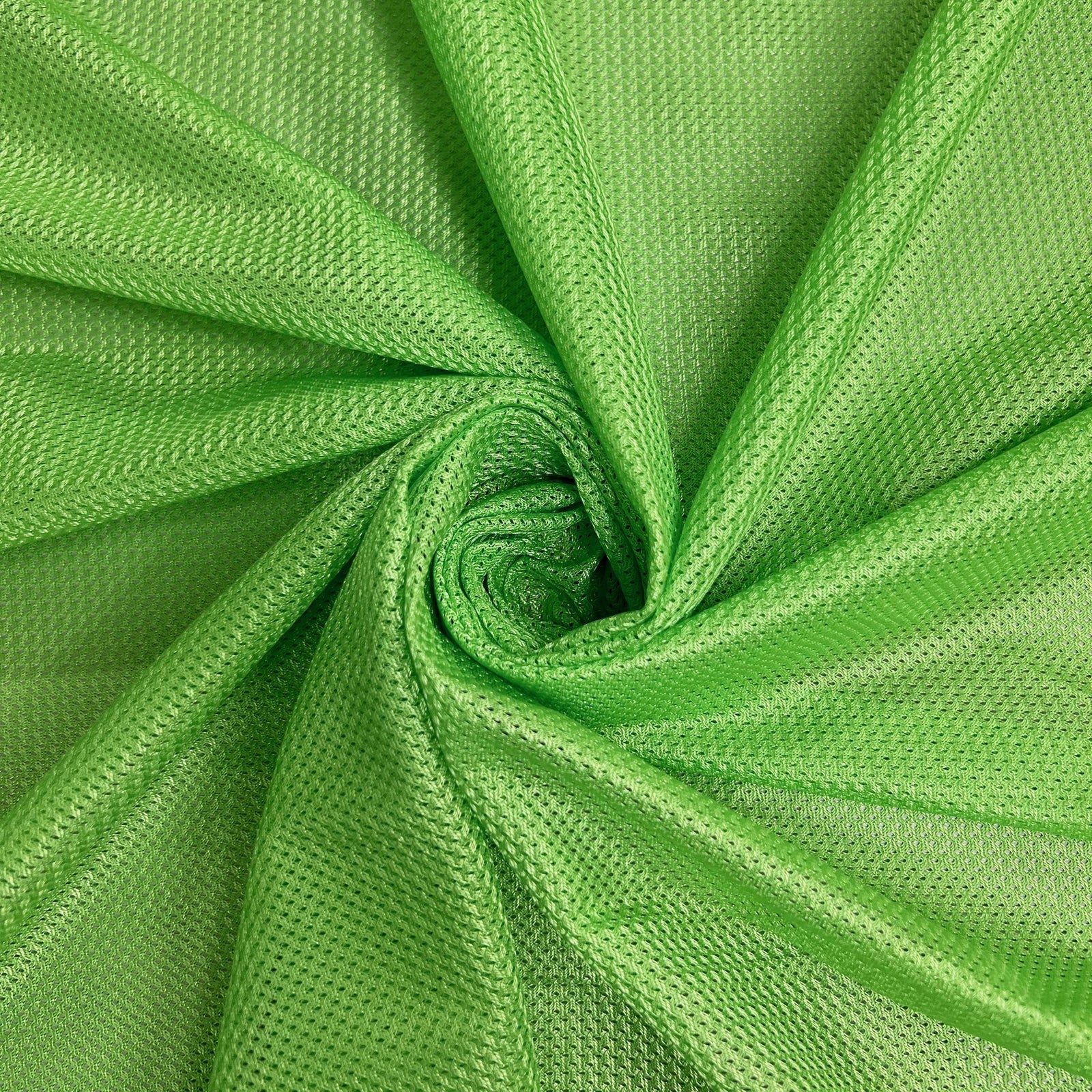 Brylee LIME GREEN Polyester Micro Mesh Jersey Sports Mesh Knit Fabric by the Yard