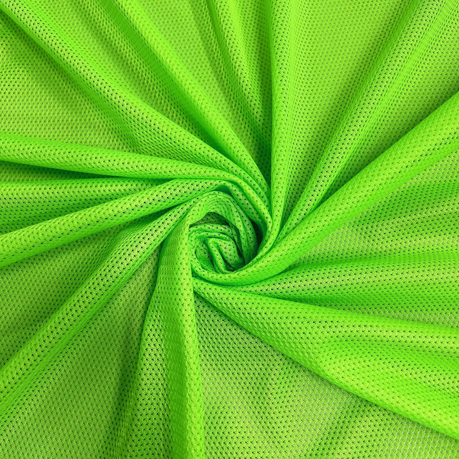 Brylee NEON GREEN Polyester Micro Mesh Jersey Sports Mesh Knit Fabric by the Yard