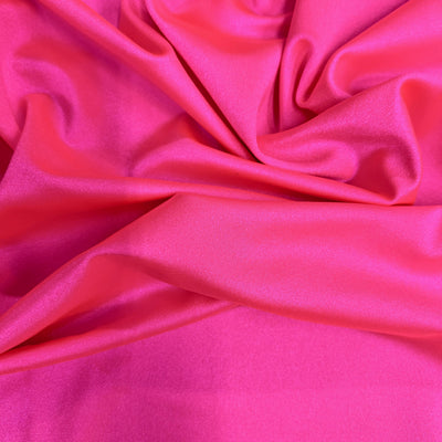Elle NEON PINK Nylon Spandex Stretch Shiny Tricot Medium Weight Fabric for Apparel, Swimwear, Activewear, Sportswear, Costumes, Crafts