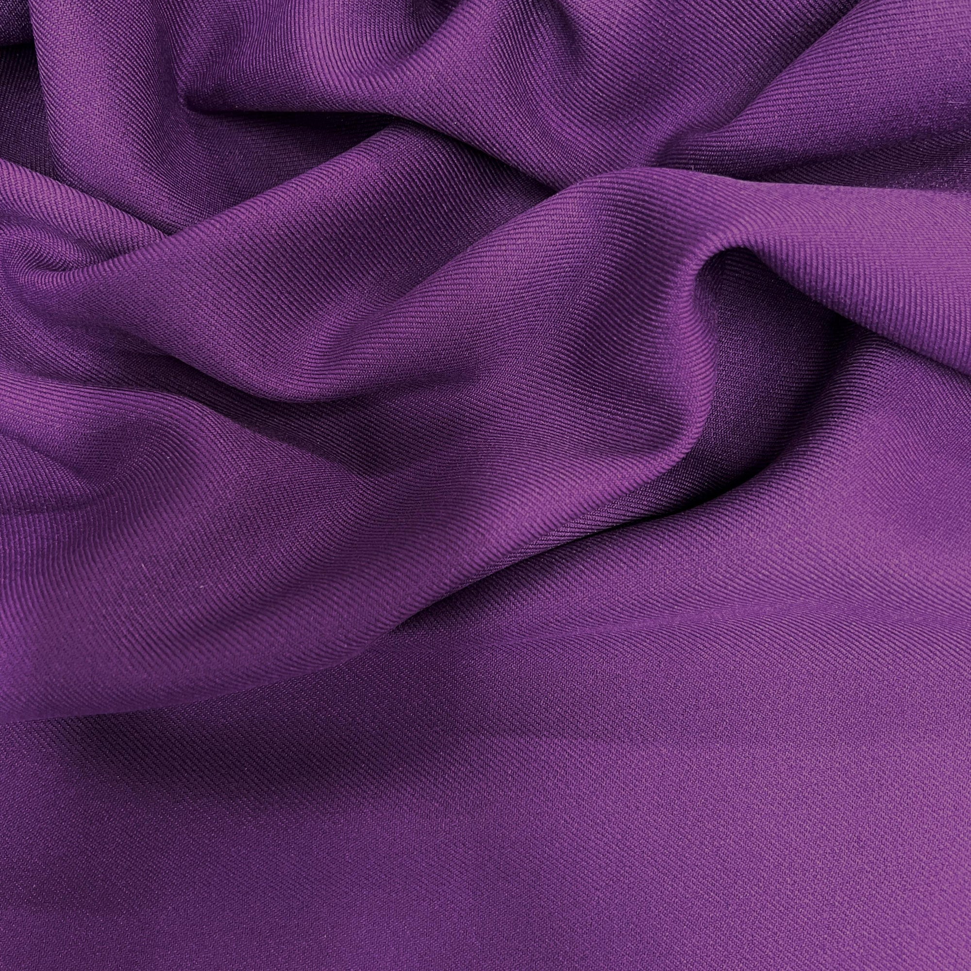 Delaney DARK MAGENTA Polyester Gabardine Fabric for Skirts, Suits, Overcoats, Trousers/Slacks, Uniforms, Lining, etc.
