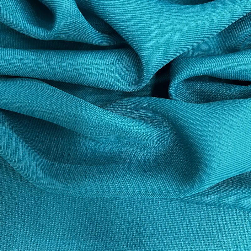 Delaney TEAL Polyester Gabardine Fabric for Skirts, Suits, Overcoats, Trousers/Slacks, Uniforms, Lining, etc.
