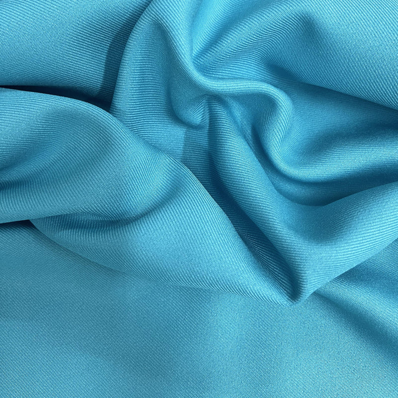 Delaney TURQUOISE Polyester Gabardine Fabric for Skirts, Suits, Overcoats, Trousers/Slacks, Uniforms, Lining, etc.