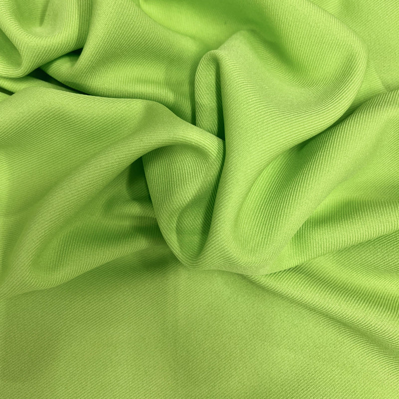 Delaney APPLE GREEN Polyester Gabardine Fabric for Skirts, Suits, Overcoats, Trousers/Slacks, Uniforms, Lining, etc.