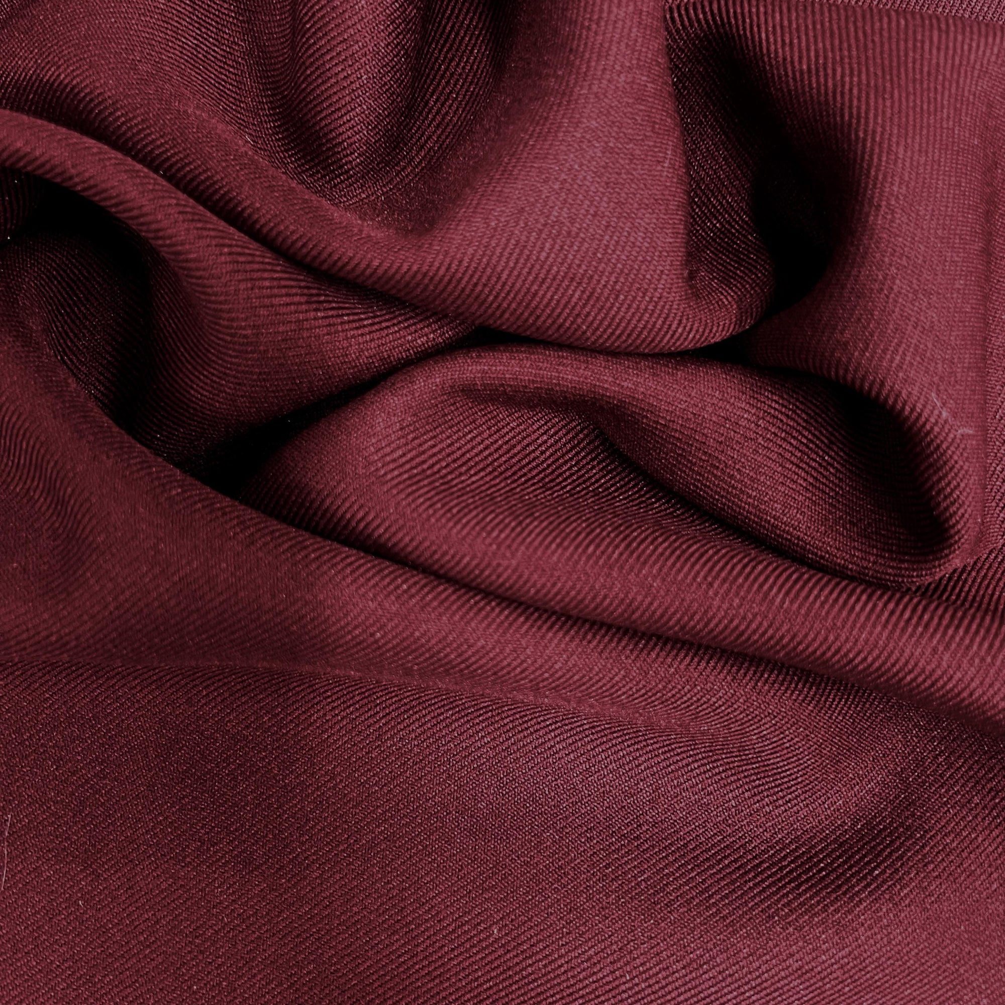 Delaney BURGUNDY Polyester Gabardine Fabric for Skirts, Suits, Overcoats, Trousers/Slacks, Uniforms, Lining, etc.