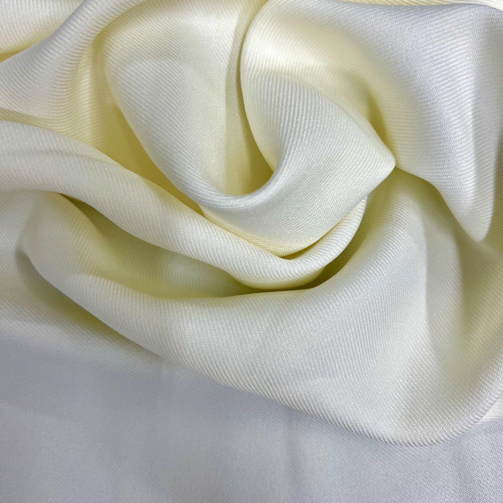 Delaney CREAM Polyester Gabardine Fabric for Skirts, Suits, Overcoats, Trousers/Slacks, Uniforms, Lining, etc.