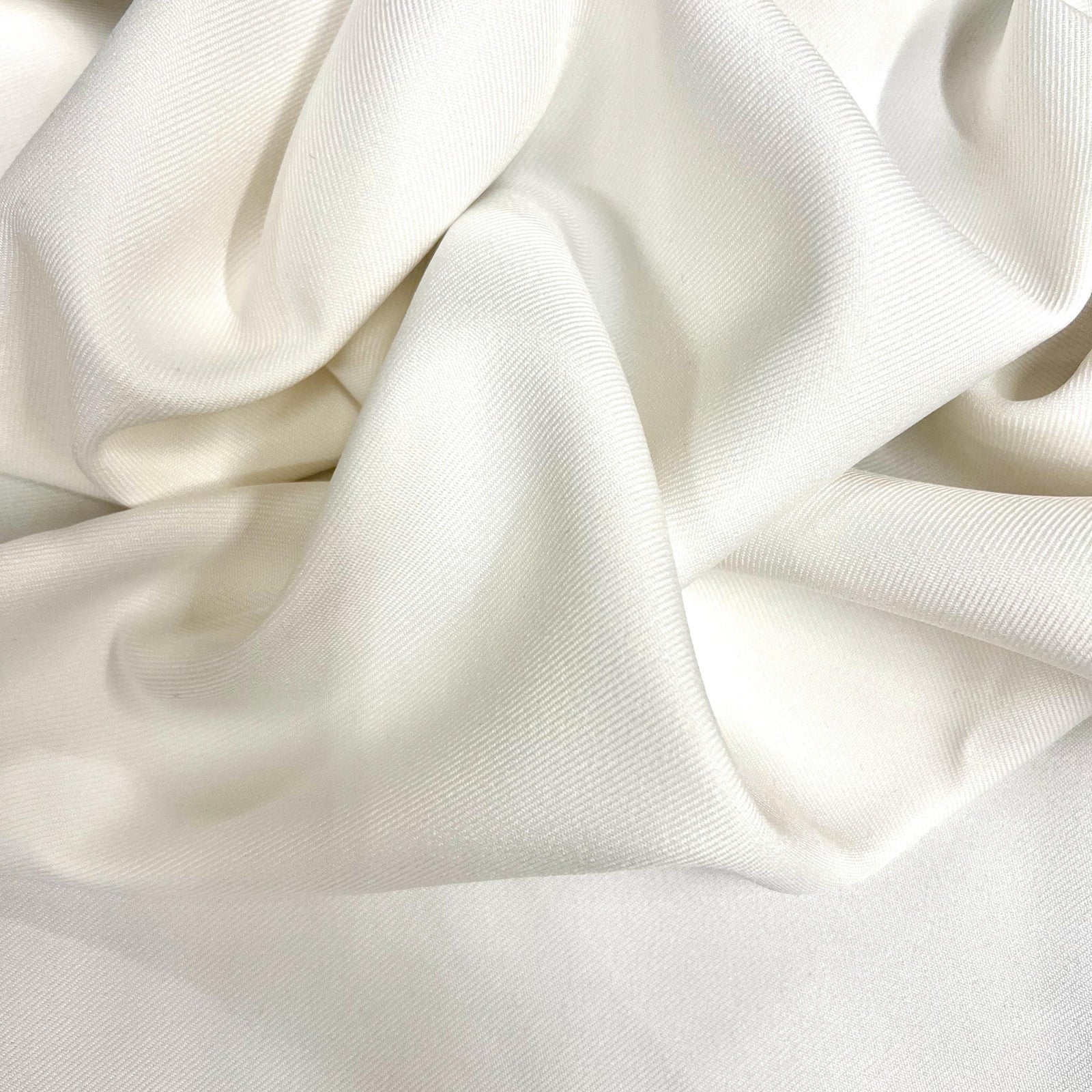 Delaney LIGHT IVORY Polyester Gabardine Fabric for Skirts, Suits, Overcoats, Trousers/Slacks, Uniforms, Lining, etc.