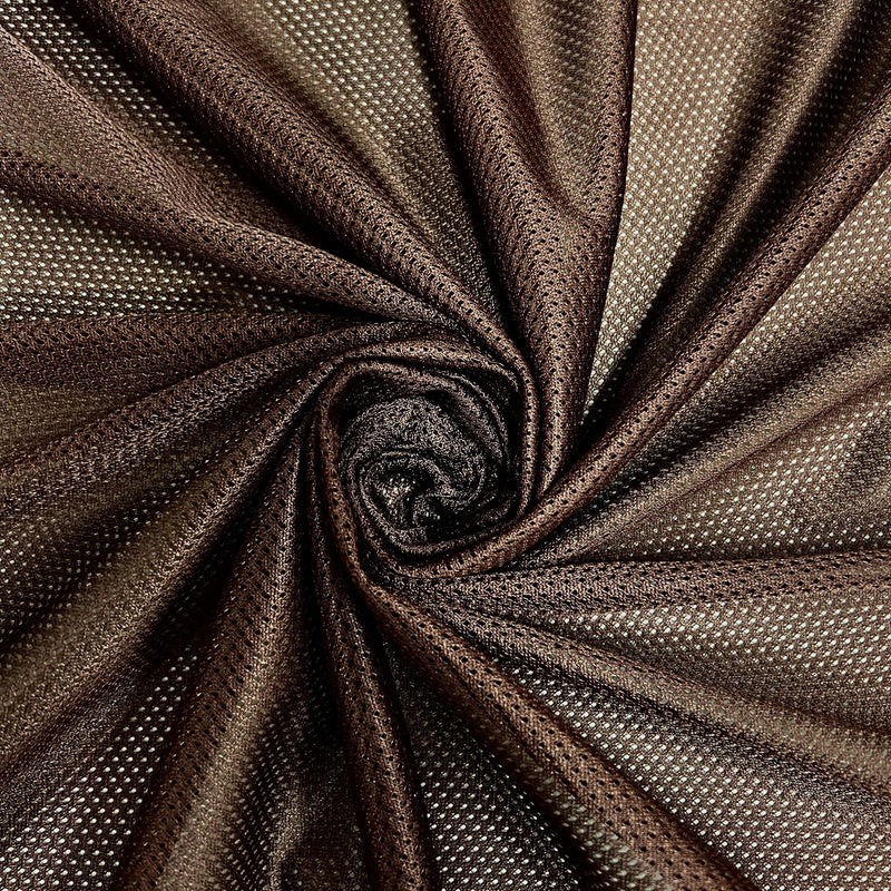 Brylee BROWN Polyester Micro Mesh Jersey Sports Mesh Knit Fabric by the Yard