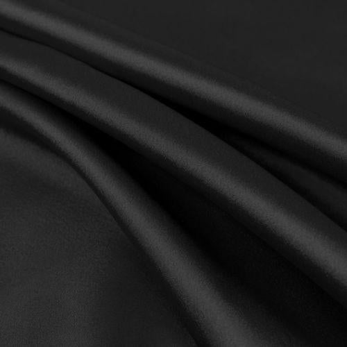 Payton BLACK Faux Silk Minimal Stretch Charmeuse Satin Fabric