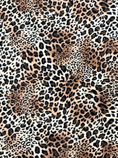 Dana BLACK BROWN RUST Leopard Pattern Polyester Stretch Velvet Fabric for Bows, Top Knots, Head Wraps, Scrunchies, Clothes, Costumes, Crafts