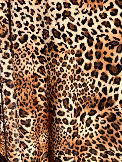 Dana BLACK BROWN RUST Leopard Pattern Polyester Stretch Velvet Fabric for Bows, Top Knots, Head Wraps, Scrunchies, Clothes, Costumes, Crafts