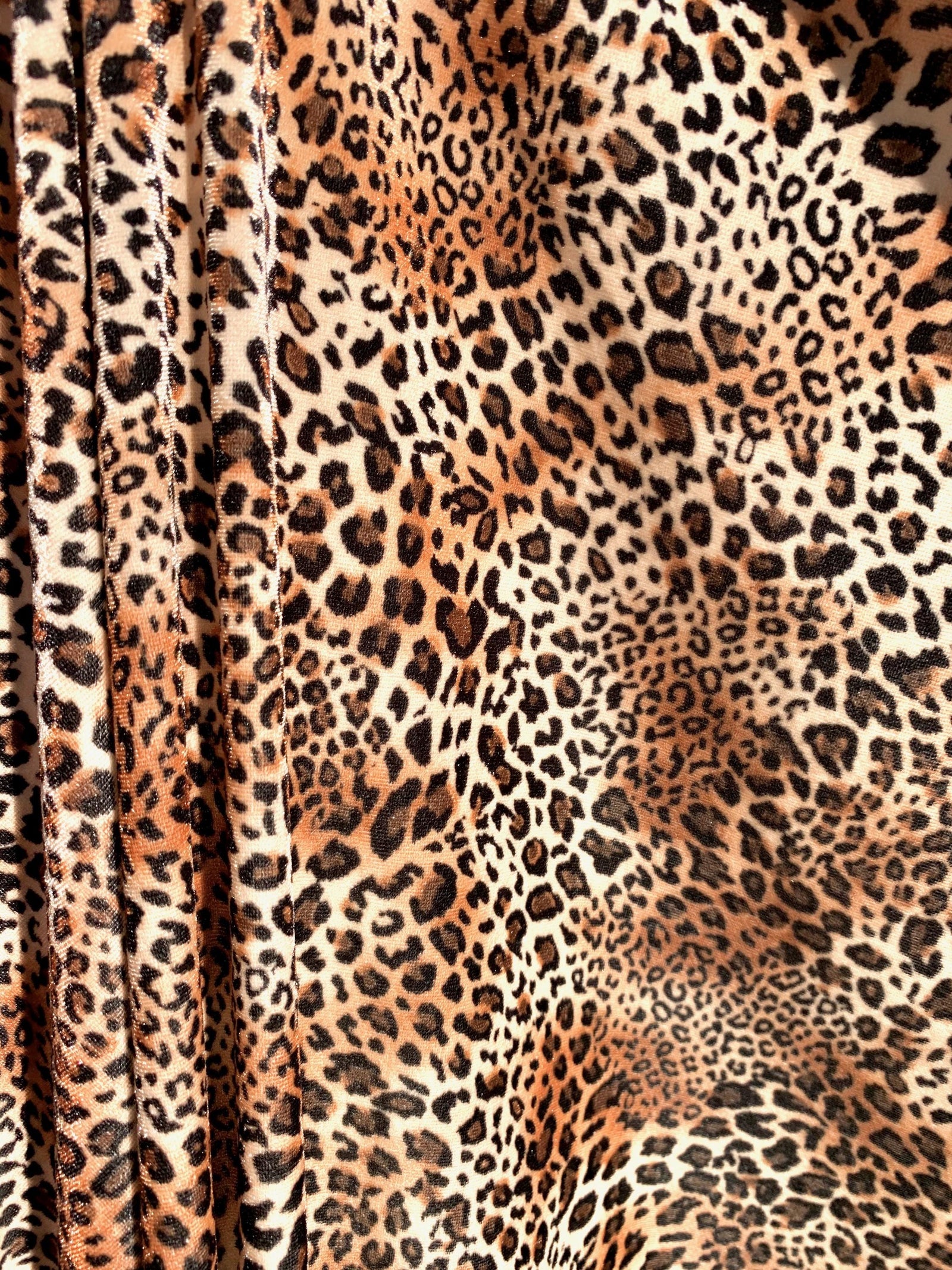 Dana BLACK BROWN RUST Leopard Pattern Polyester Stretch Velvet Fabric for Bows, Top Knots, Head Wraps, Scrunchies, Clothes, Costumes, Crafts