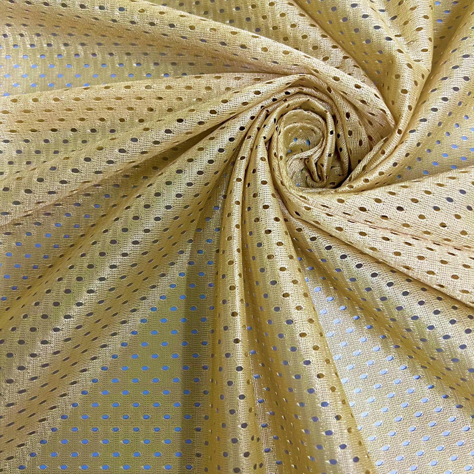 Sawyer VEGAS GOLD Polyester Football Sports Mesh Knit Fabric by the Yard - 10047