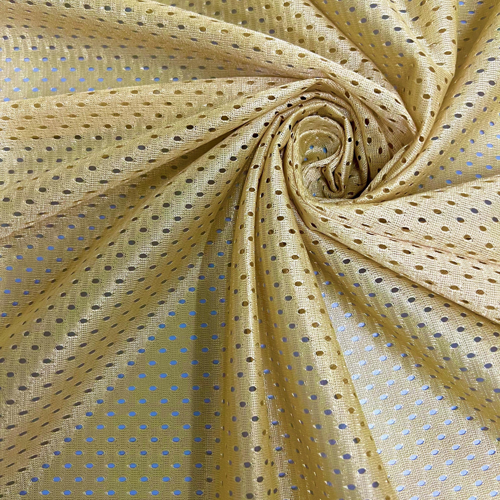 Sawyer VEGAS GOLD Polyester Football Sports Mesh Knit Fabric by the Yard - 10047
