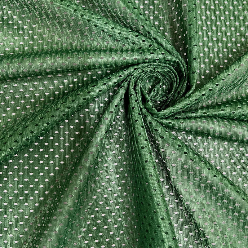 Sawyer HUNTER GREEN Polyester Football Sports Mesh Knit Fabric by the Yard