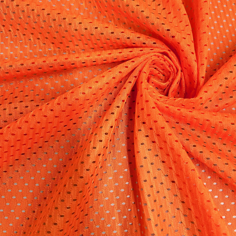 Sawyer ORANGE Polyester Football Sports Mesh Knit Fabric by the Yard