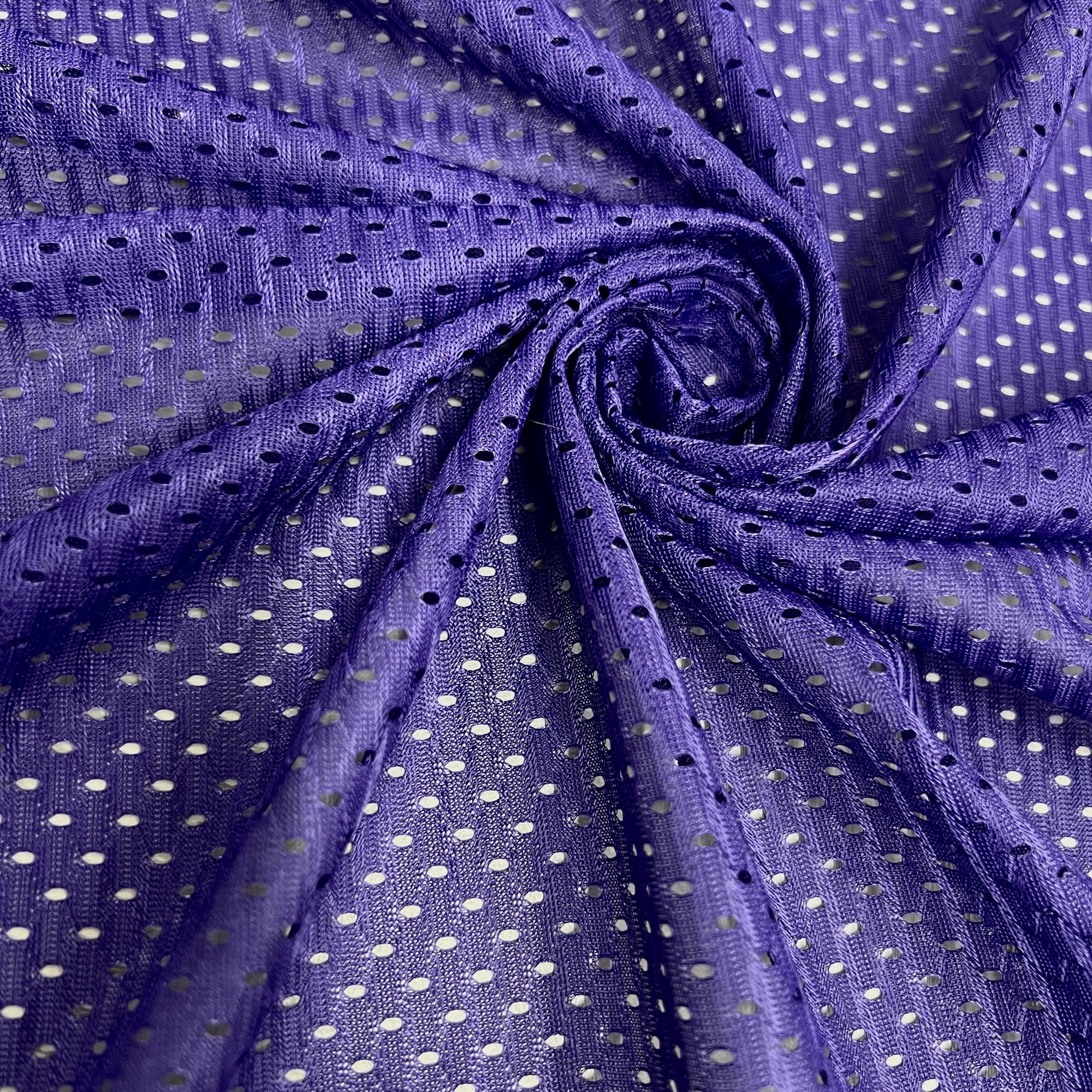 Sawyer PURPLE Polyester Football Sports Mesh Knit Fabric by the Yard