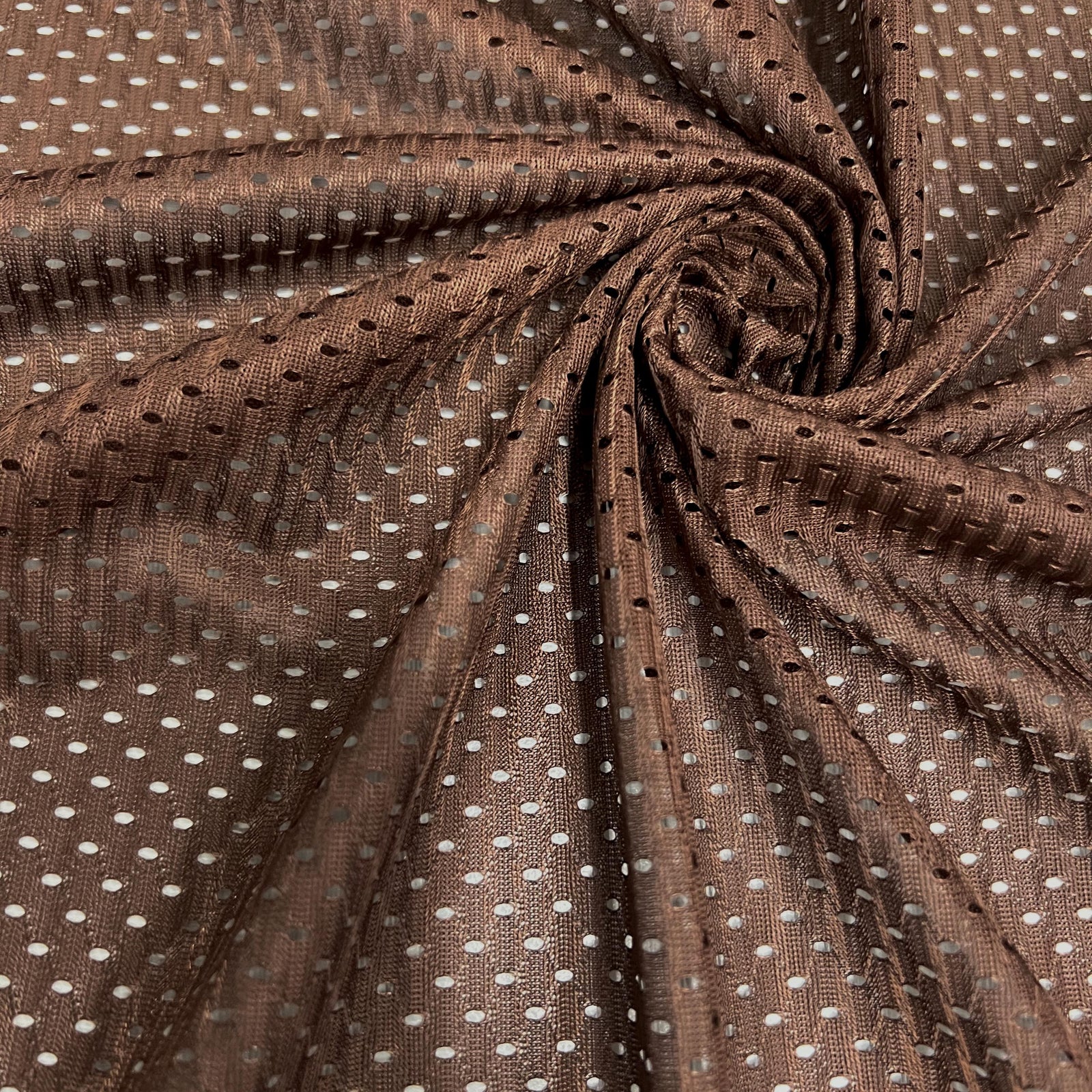 Sawyer BROWN Polyester Football Sports Mesh Knit Fabric by the Yard - 10047