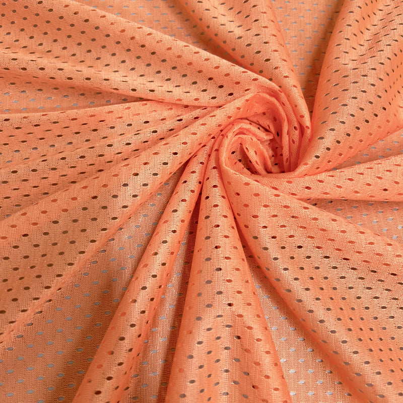 Sawyer CORAL Polyester Football Sports Mesh Knit Fabric by the Yard - 10047