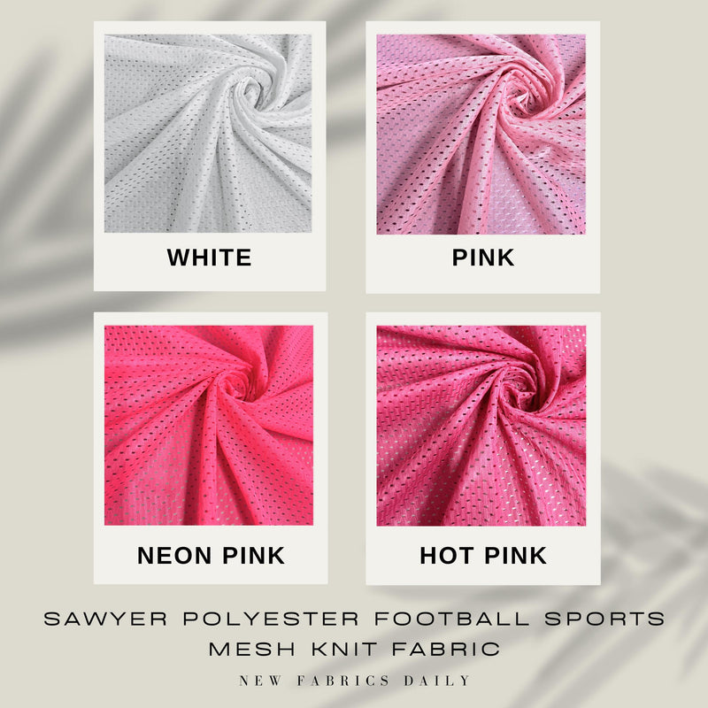 Sawyer Polyester Football Sports Mesh Knit Fabric by the Yard