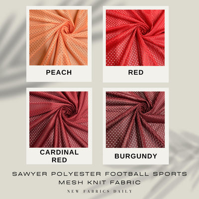 Sawyer Polyester Football Sports Mesh Knit Fabric by the Yard