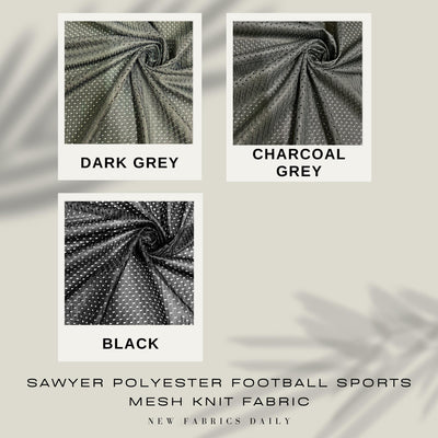 Sawyer Polyester Football Sports Mesh Knit Fabric by the Yard