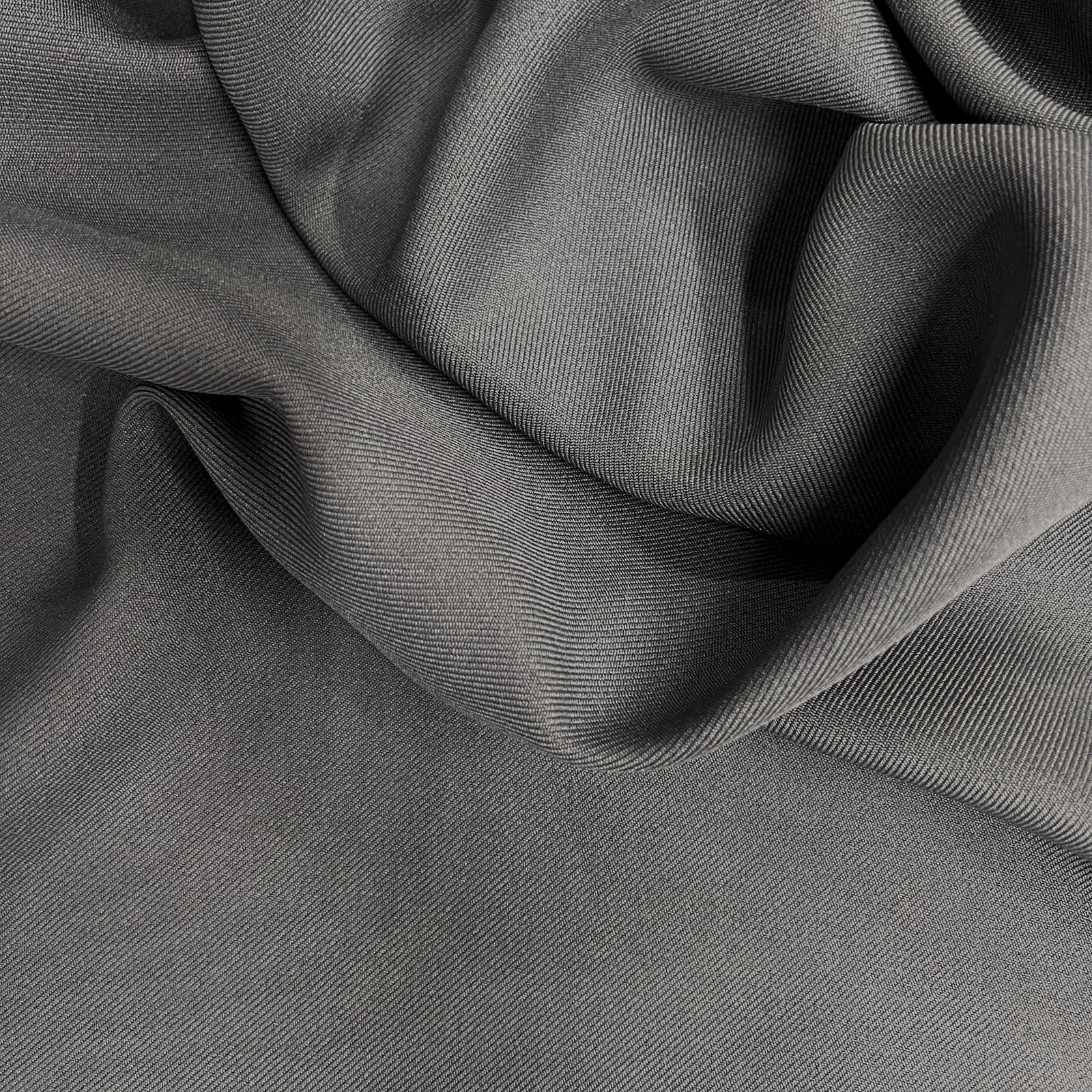 Delaney GREY Polyester Gabardine Fabric for Skirts, Suits, Overcoats, Trousers/Slacks, Uniforms, Lining, etc.