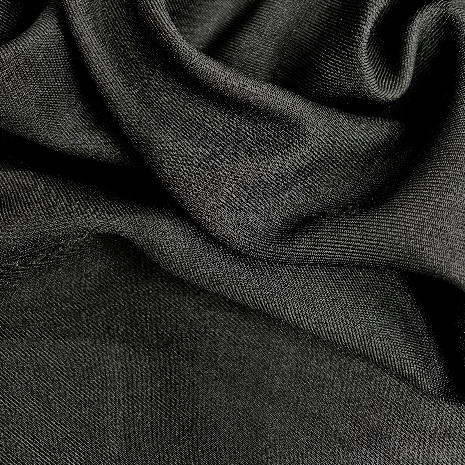 Delaney CHARCOAL GREY Polyester Gabardine Fabric for Skirts, Suits, Overcoats, Trousers/Slacks, Uniforms, Lining, etc.