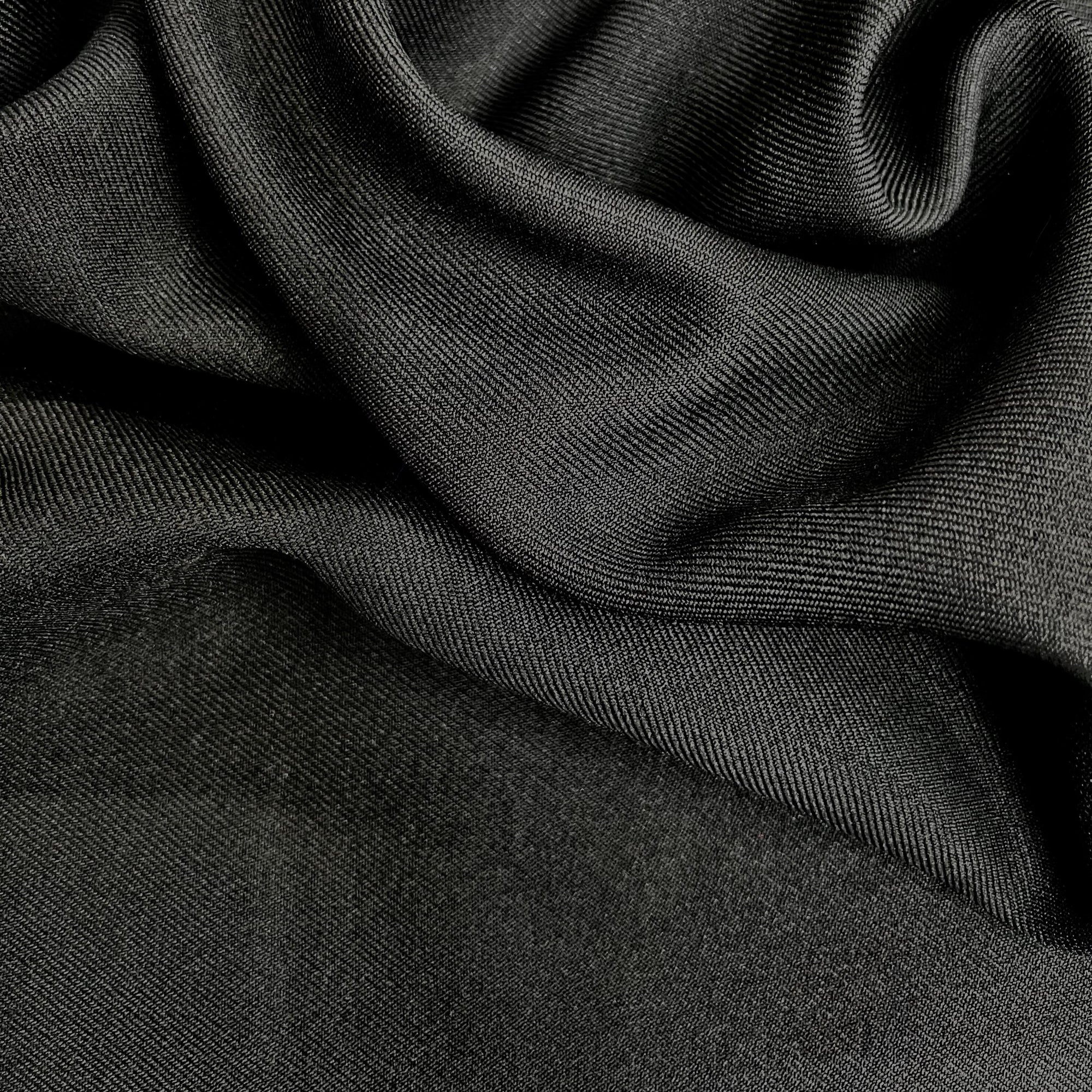 Delaney CHARCOAL GREY Polyester Gabardine Fabric for Skirts, Suits, Overcoats, Trousers/Slacks, Uniforms, Lining, etc.