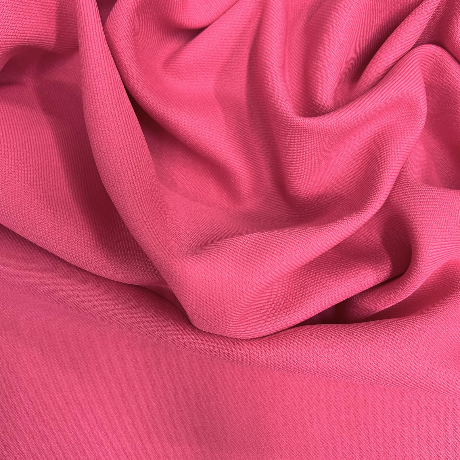 Delaney BRINK PINK Polyester Gabardine Fabric for Skirts, Suits, Overcoats, Trousers/Slacks, Uniforms, Lining, etc.