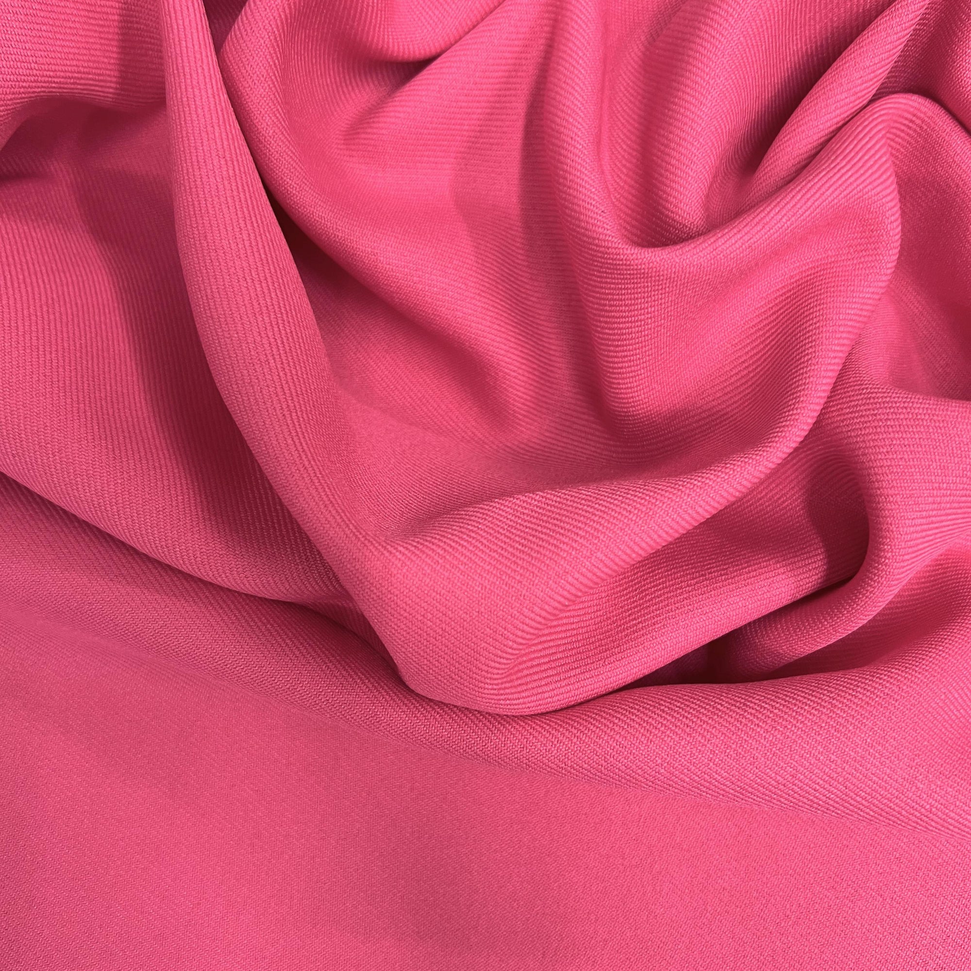 Delaney BRINK PINK Polyester Gabardine Fabric for Skirts, Suits, Overcoats, Trousers/Slacks, Uniforms, Lining, etc.