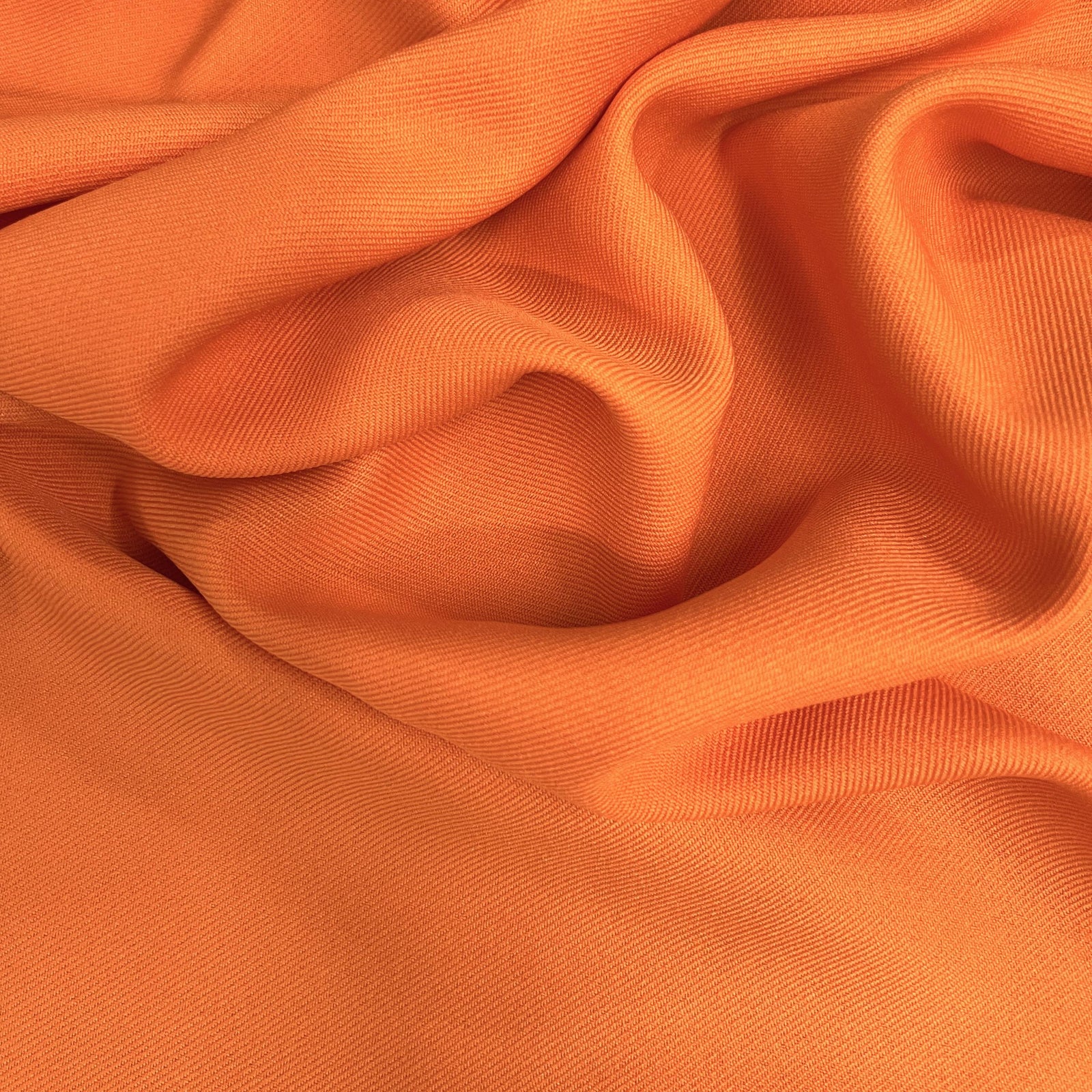 Delaney ORANGE Polyester Gabardine Fabric for Skirts, Suits, Overcoats, Trousers/Slacks, Uniforms, Lining, etc.