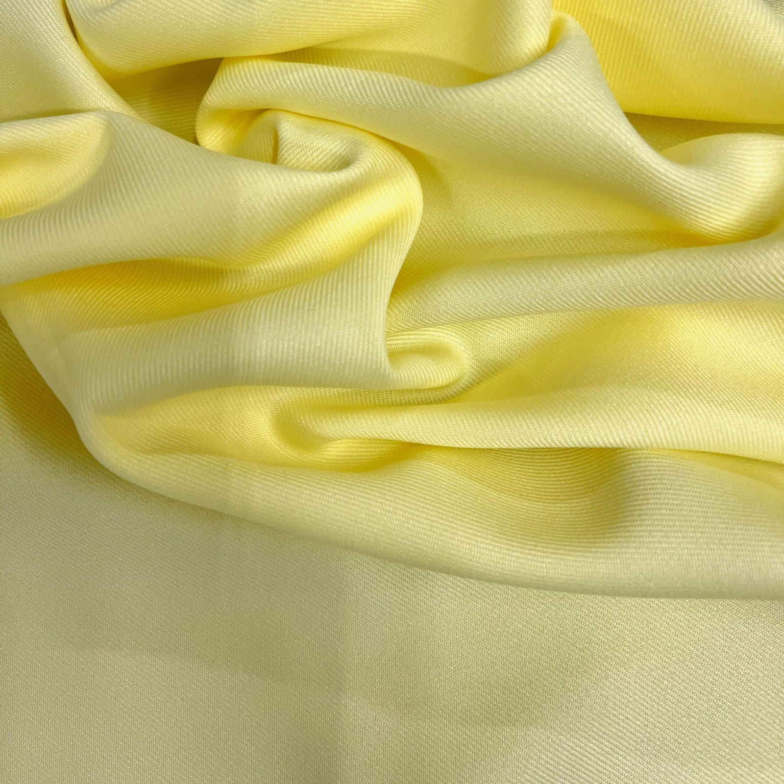 Delaney PALE YELLOW Polyester Gabardine Fabric for Skirts, Suits, Overcoats, Trousers/Slacks, Uniforms, Lining, etc.