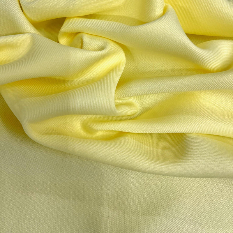 Delaney PALE YELLOW Polyester Gabardine Fabric for Skirts, Suits, Overcoats, Trousers/Slacks, Uniforms, Lining, etc.