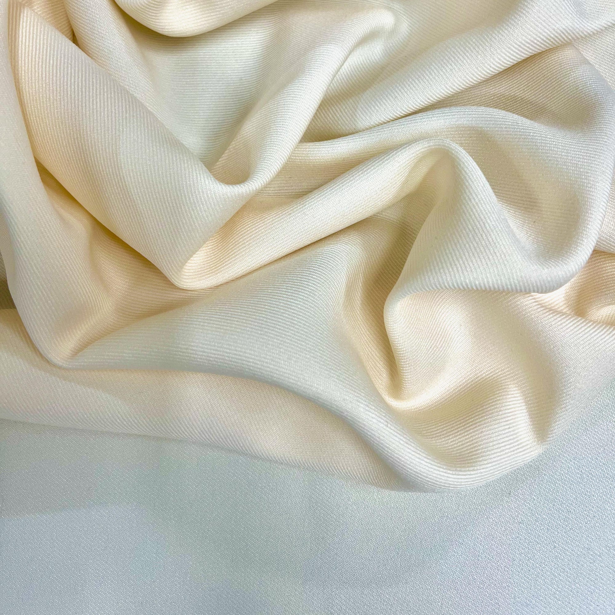 Delaney IVORY Polyester Gabardine Fabric for Skirts, Suits, Overcoats, Trousers/Slacks, Uniforms, Lining, etc.