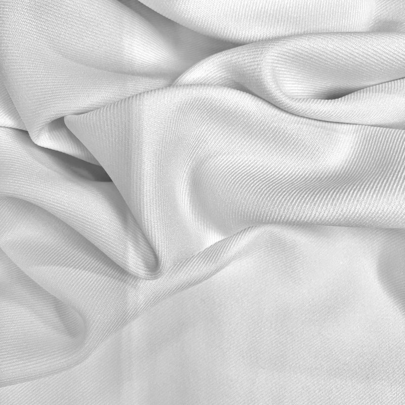 Delaney WHITE Polyester Gabardine Fabric for Skirts, Suits, Overcoats, Trousers/Slacks, Uniforms, Lining, etc.