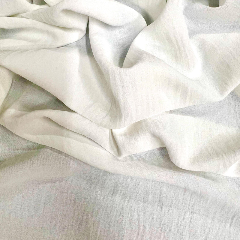 Sophia IVORY Air Flow Polyester Fabric for Dresses, Tops, Bottoms, Shawl, Scarf, Costumes, Crafts
