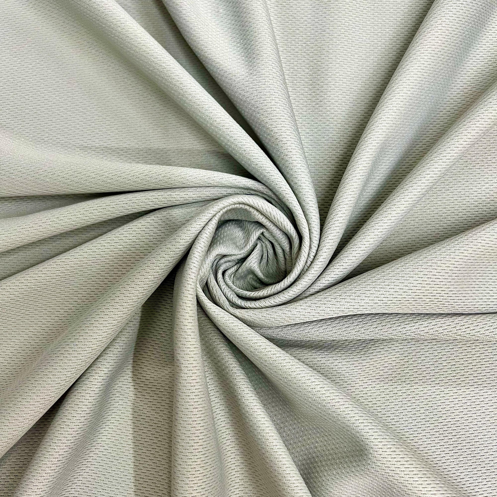 Mikaela SILVER Polyester Dimple Sports Mesh Knit Fabric by the Yard