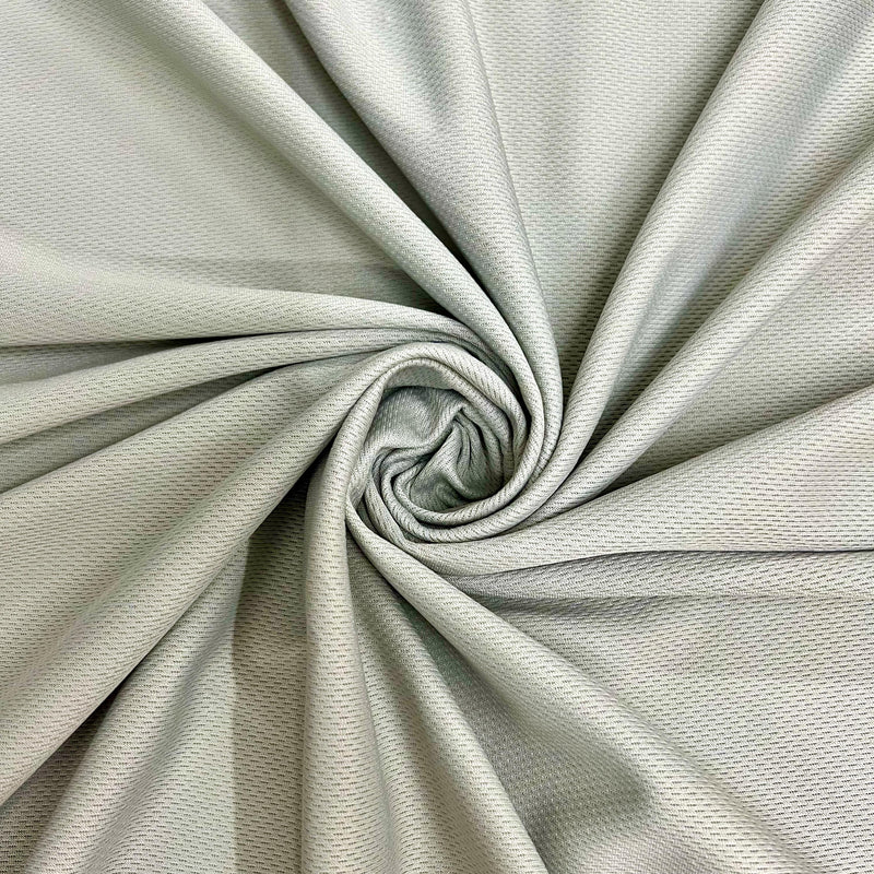 Mikaela SILVER Polyester Dimple Sports Mesh Knit Fabric by the Yard