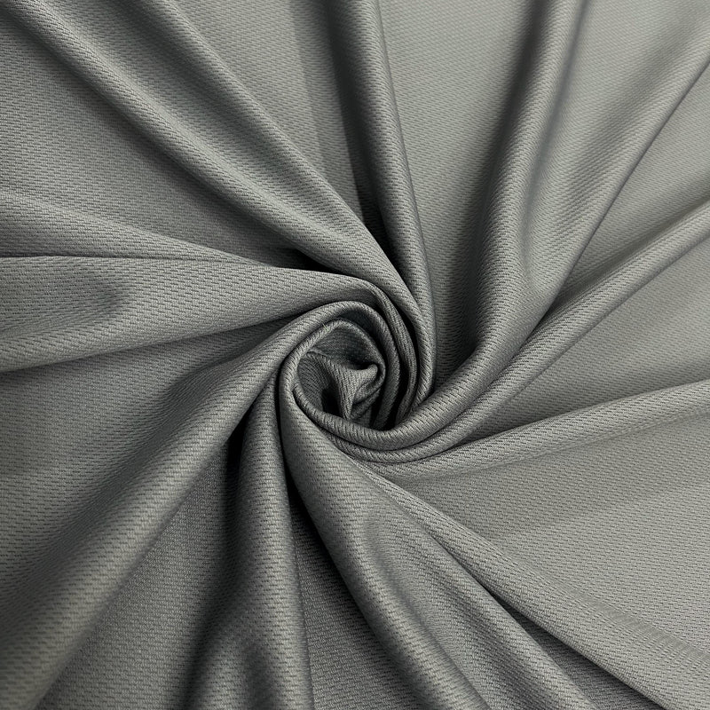 Mikaela GREY Polyester Dimple Sports Mesh Knit Fabric by the Yard