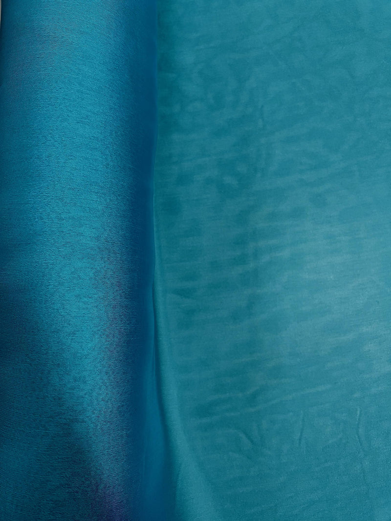 Jolene CERULEAN BLUE Polyester Two-Tone Chiffon Fabric by the Yard - 10135