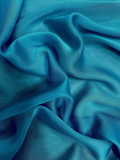 Jolene CERULEAN BLUE Polyester Two-Tone Chiffon Fabric by the Yard - 10135