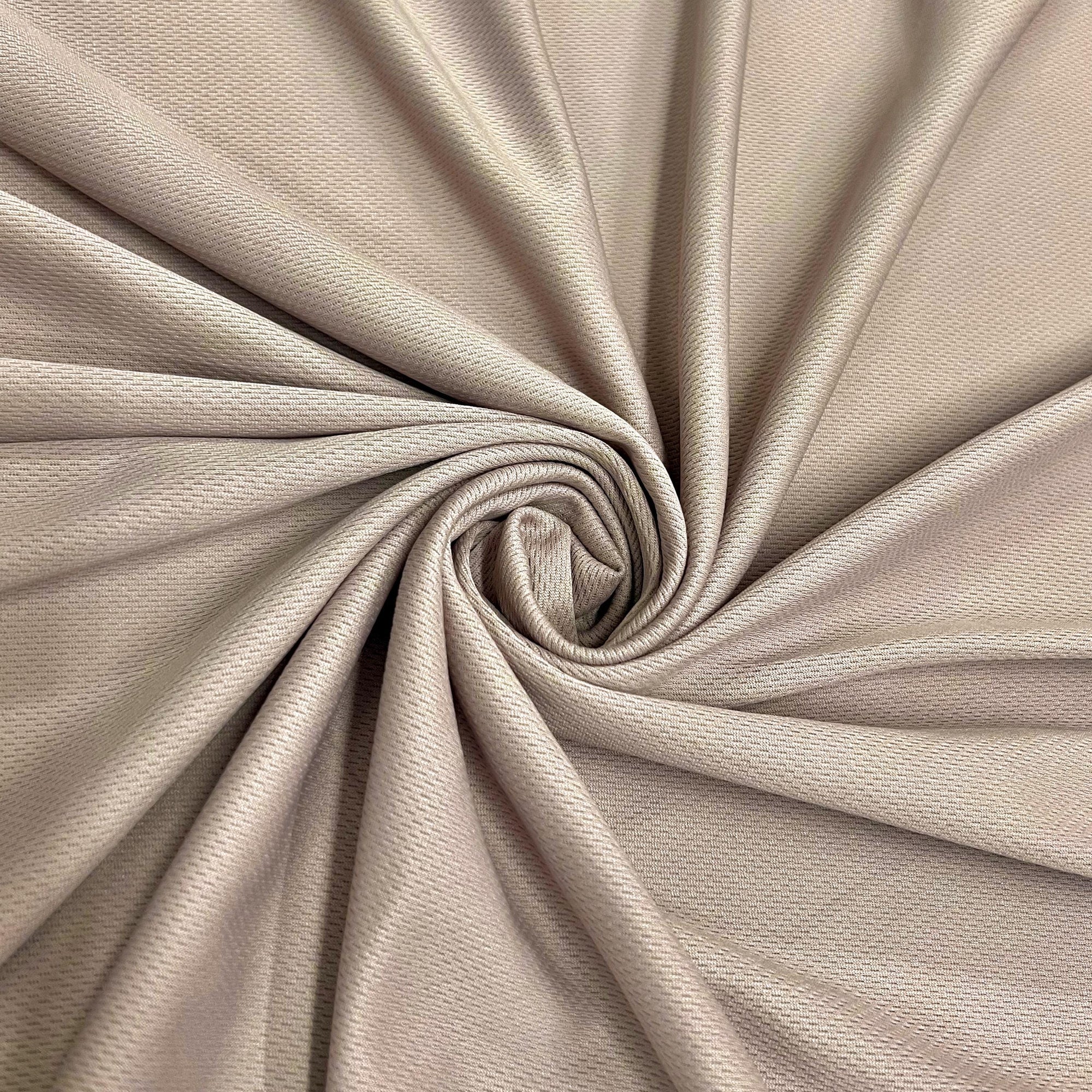 Mikaela TAUPE Polyester Dimple Sports Mesh Knit Fabric by the Yard