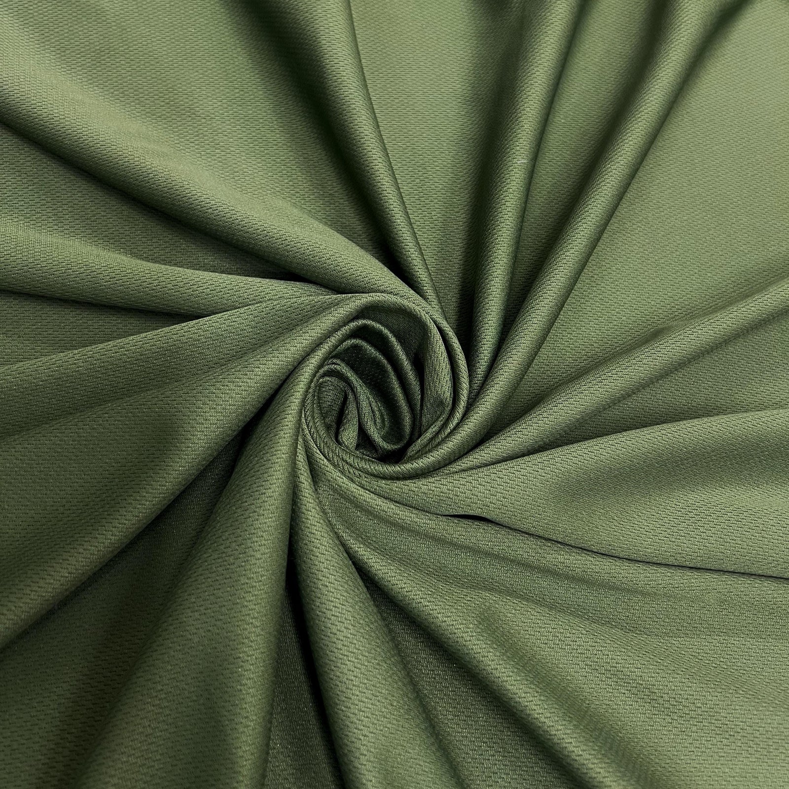 Mikaela OLIVE GREEN Polyester Dimple Sports Mesh Knit Fabric by the Yard