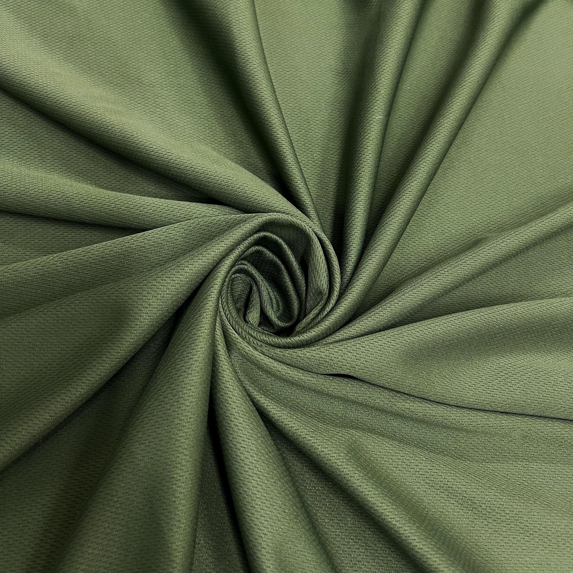 Mikaela OLIVE GREEN Polyester Dimple Sports Mesh Knit Fabric by the Yard