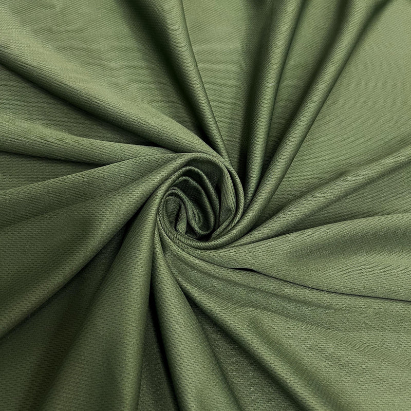 Mikaela OLIVE GREEN Polyester Dimple Sports Mesh Knit Fabric by the Yard