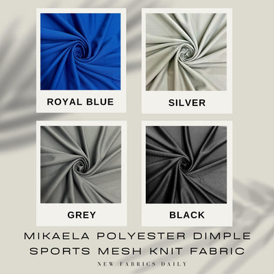 Mikaela Polyester Dimple Sports Mesh Knit Fabric by the Yard