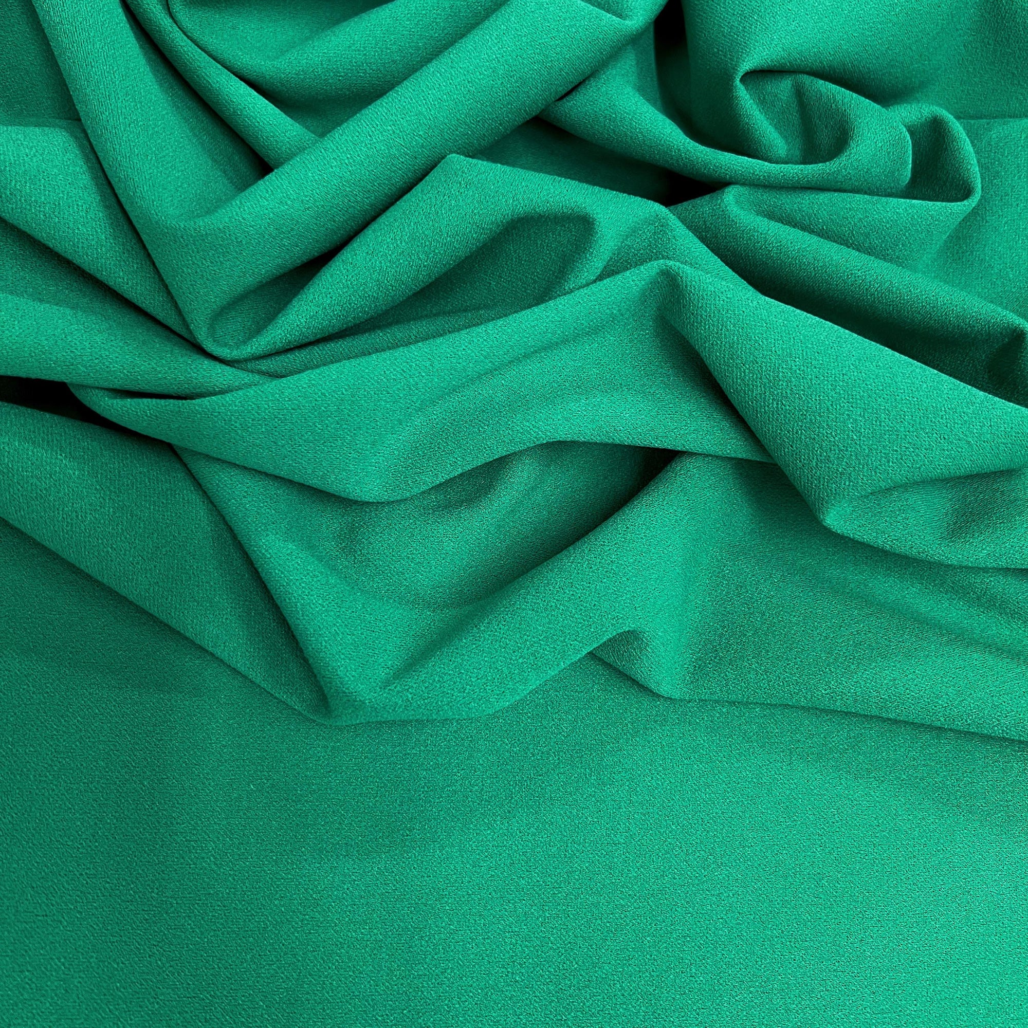 Chey JADE GREEN Stretch Crepe Scuba Techno Knit Polyester Spandex Fabric for Bows, Top Knots, Head Wraps, Clothes, Costumes, Crafts