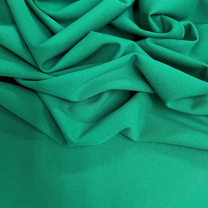 Chey JADE GREEN Stretch Crepe Scuba Techno Knit Polyester Spandex Fabric for Bows, Top Knots, Head Wraps, Clothes, Costumes, Crafts