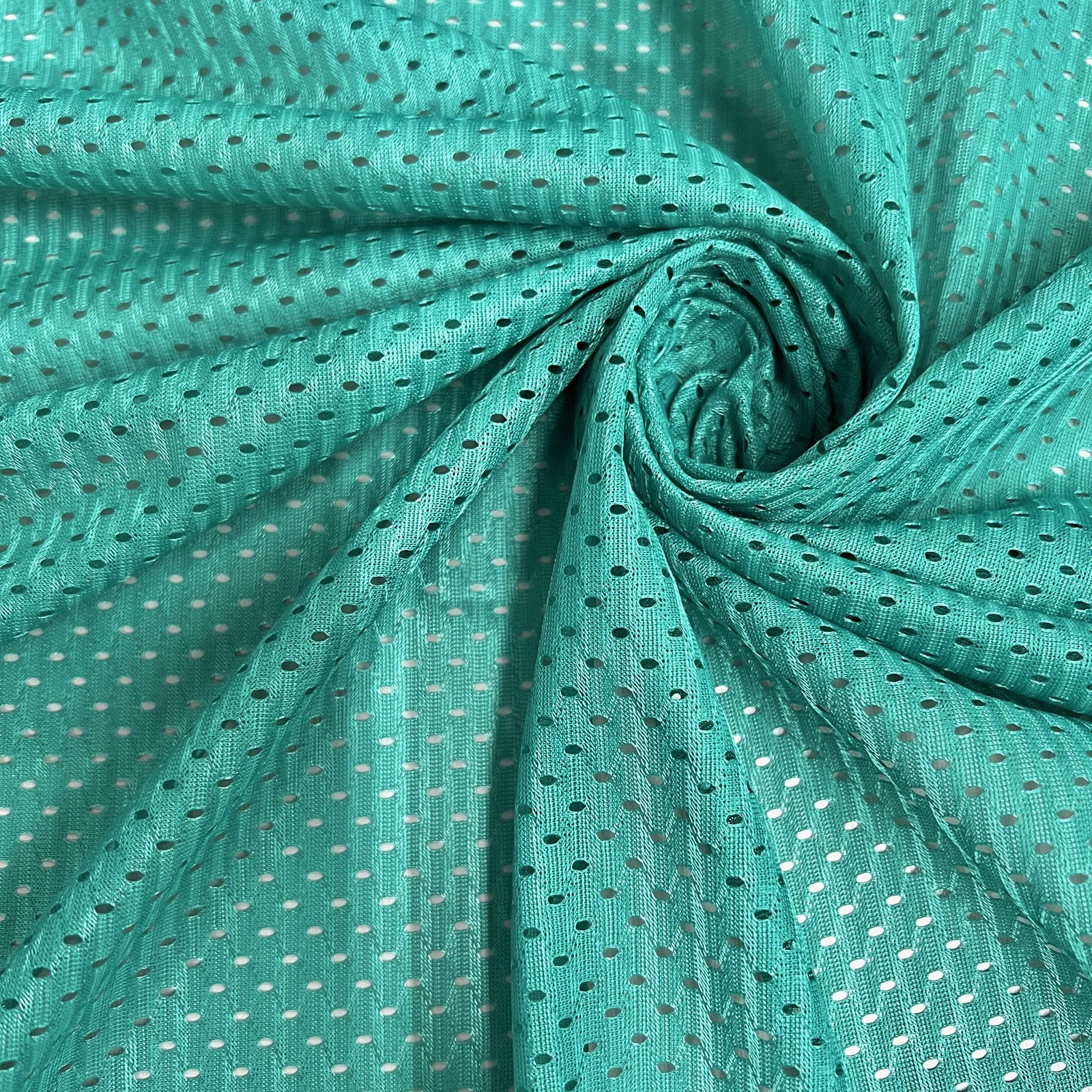 Sawyer TEAL Polyester Football Sports Mesh Knit Fabric by the Yard - 10047