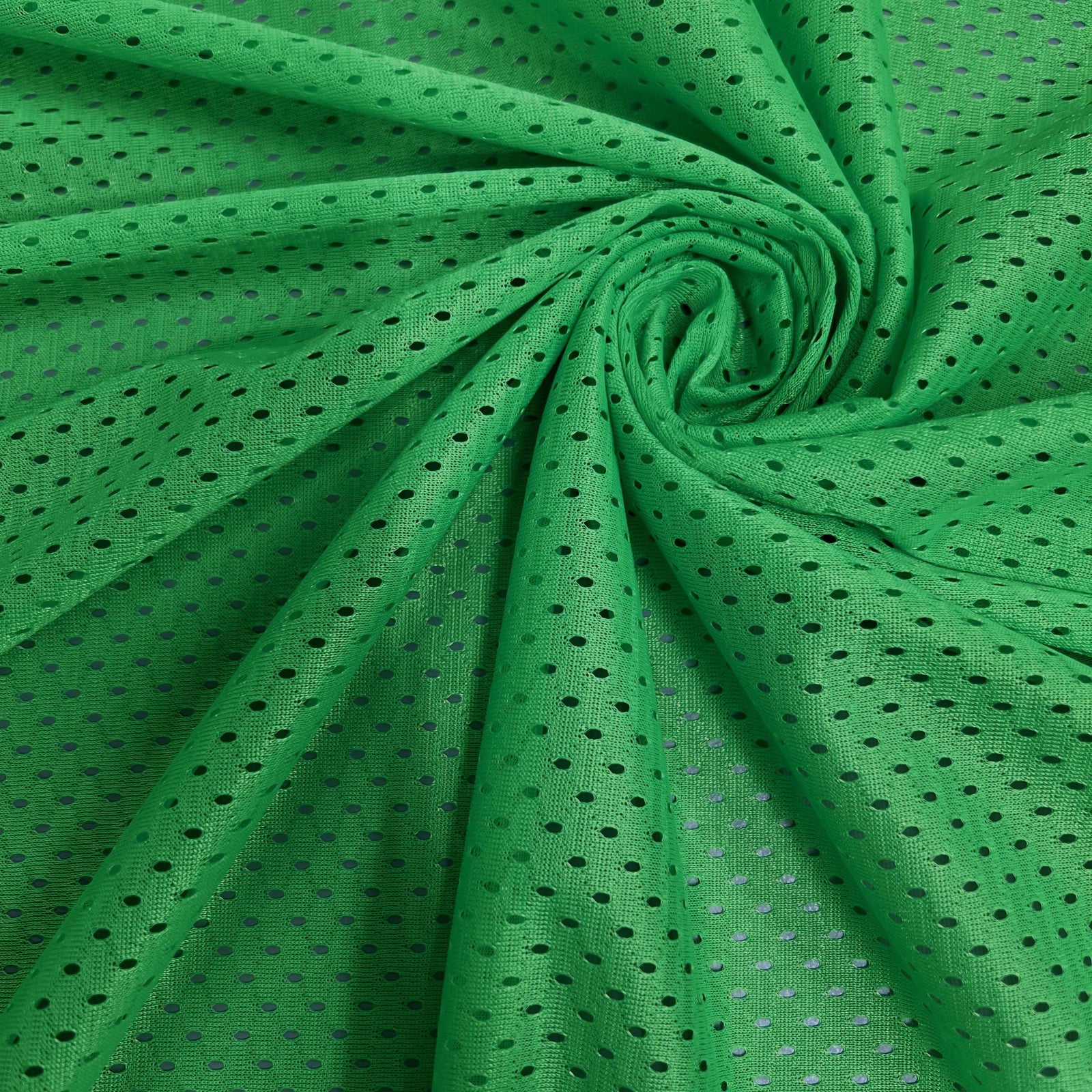 Sawyer KELLY GREEN Polyester Football Sports Mesh Knit Fabric by the Yard